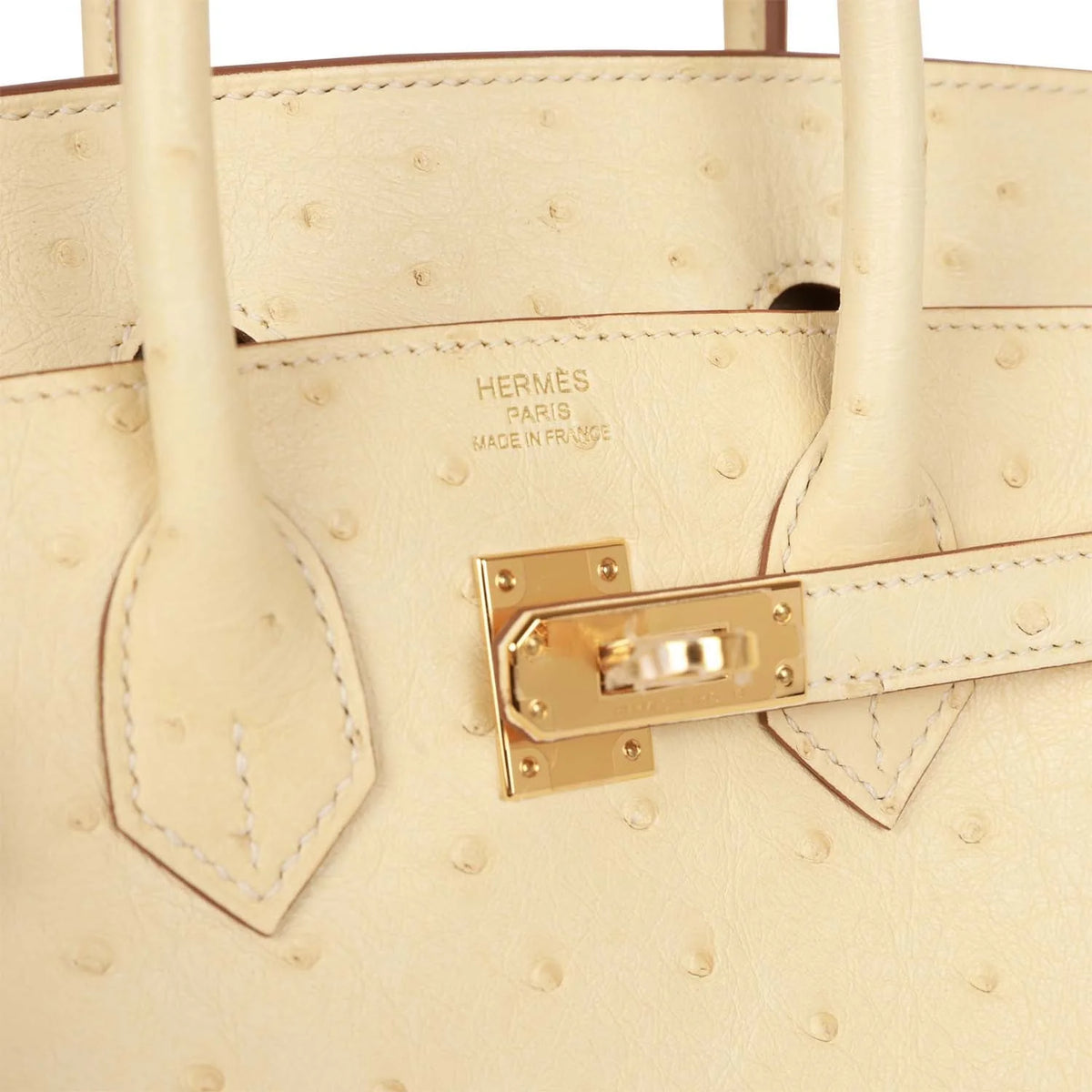 Vanille Ostrich Handbag M18376