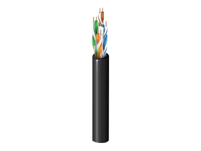Bulk cable 1000 ft UTP CAT 6 Black H499318