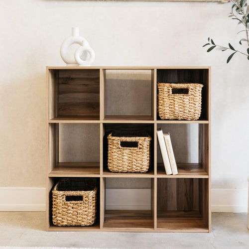 3 Cube Storage Organizer Bookcase, Natural Brown, Pack of 2 L64609