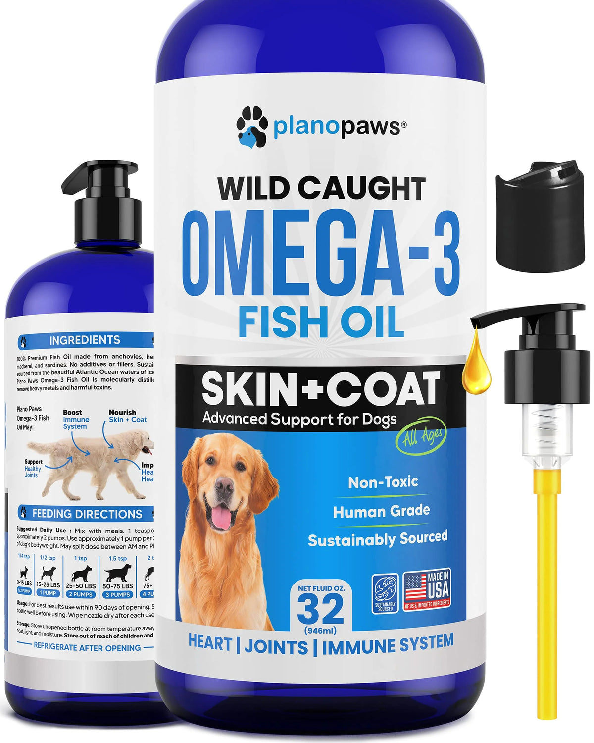 Omega 3 Fish Oil Liquid for Dogs U1896