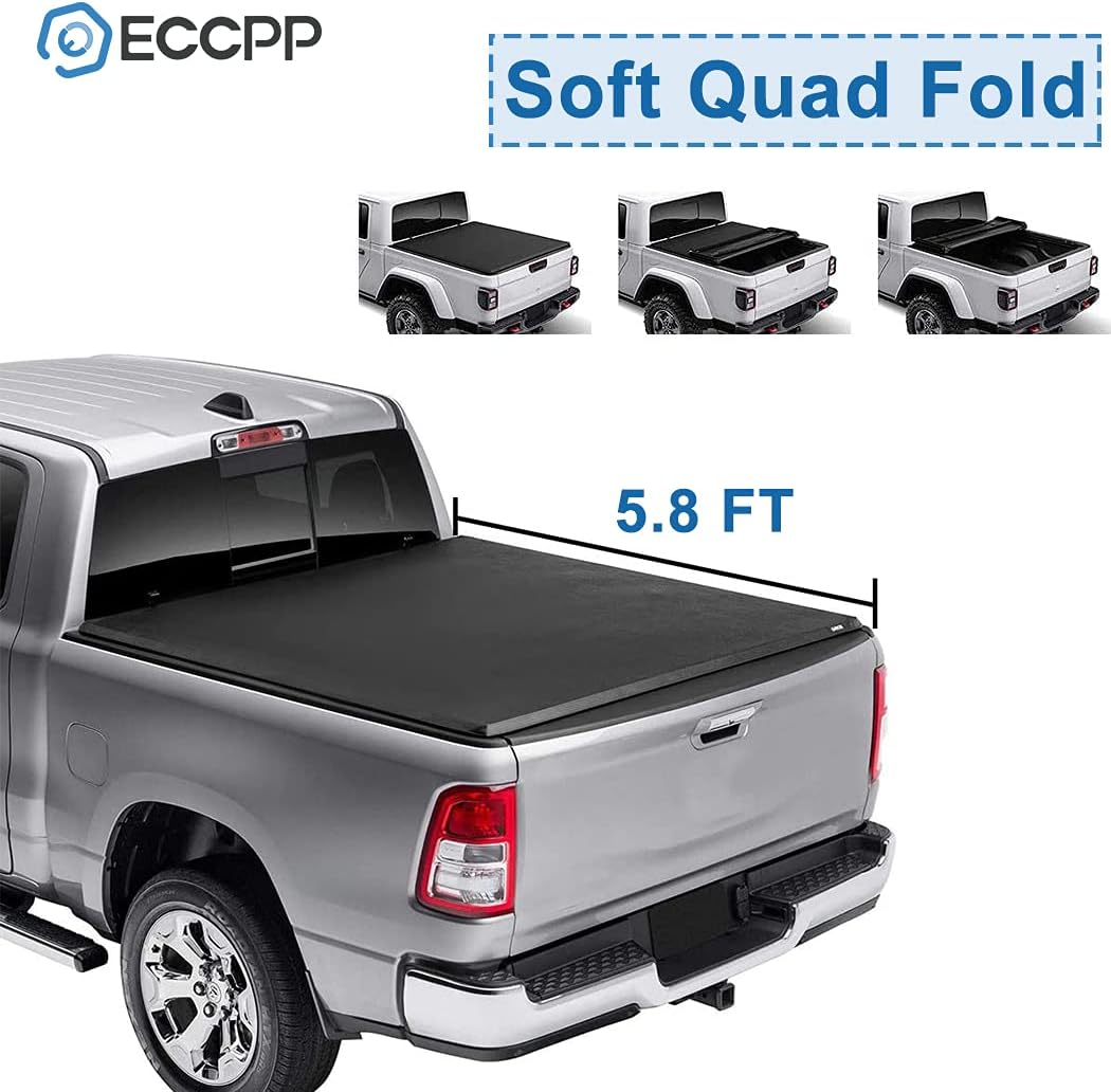 Soft Quad Fold Truck Bed Tonneau Cover E7649