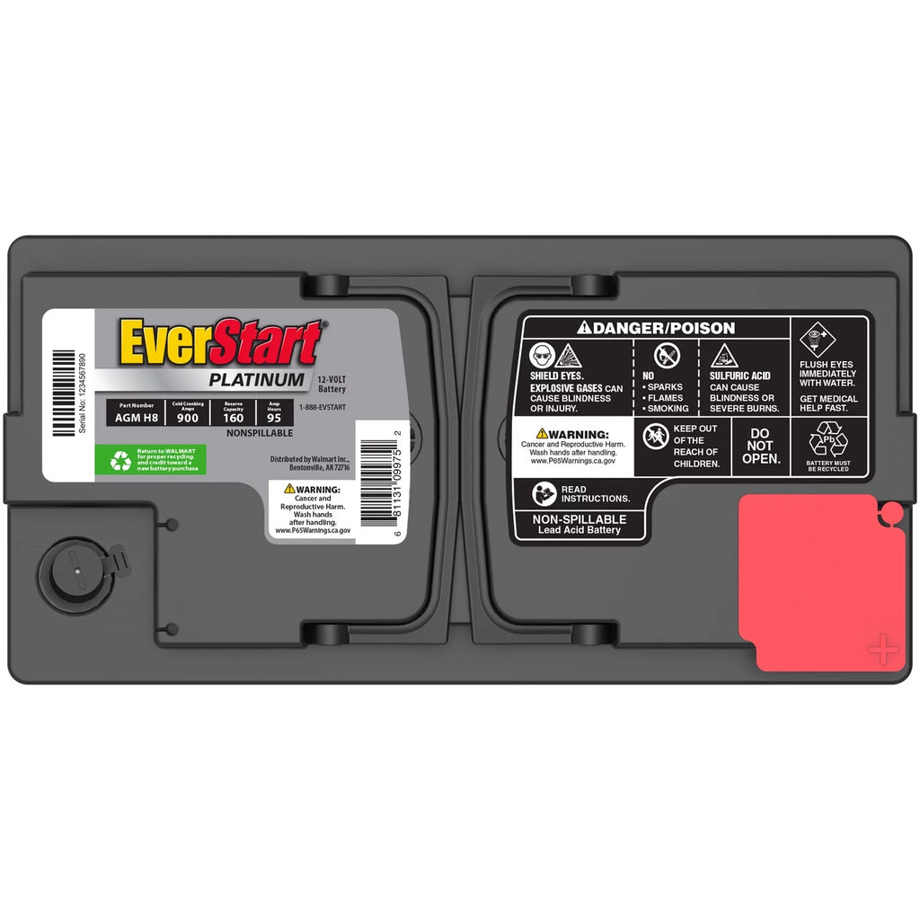 Platinum AGM Automotive Battery Group Size H8 12 Volt 900 CCA Z431428