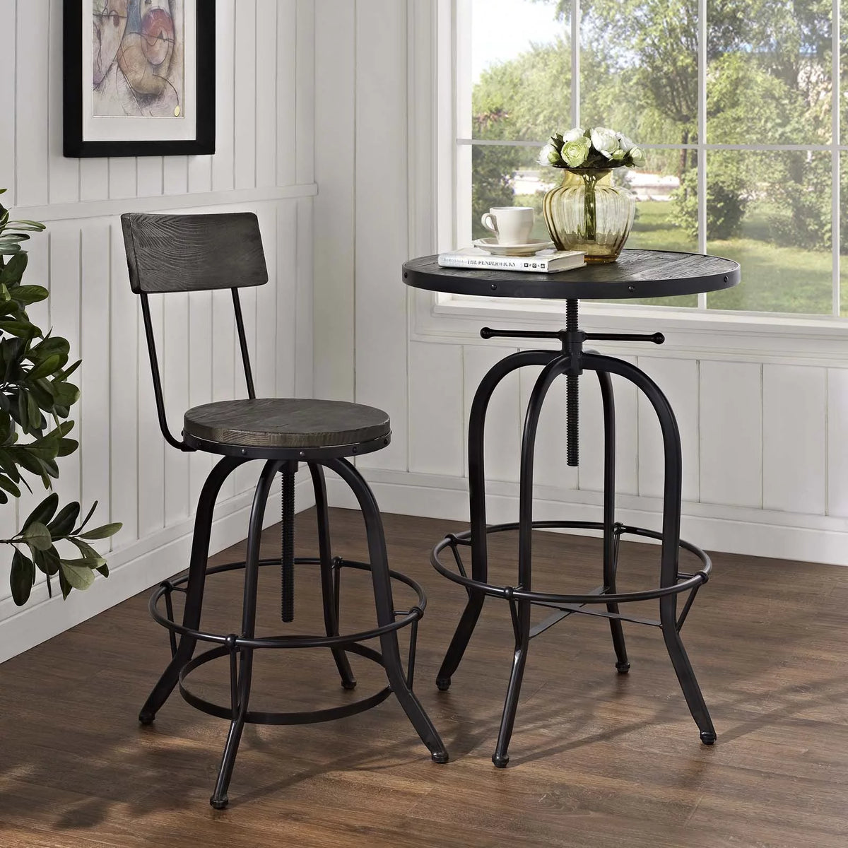 Black Wood Bar Stool M95955
