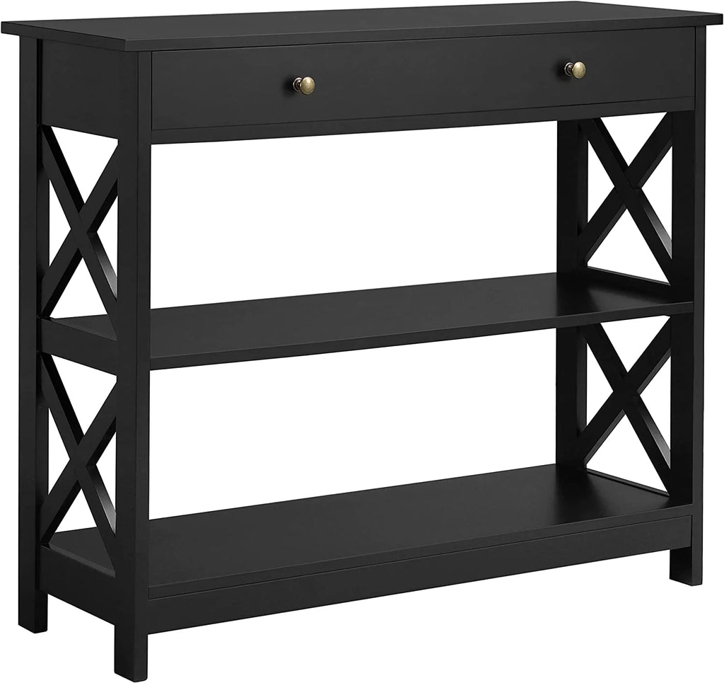 Console Sofa Table with Drawer and 3 Tier Storage Shelves N161191