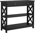 Console Sofa Table with Drawer and 3 Tier Storage Shelves N161191