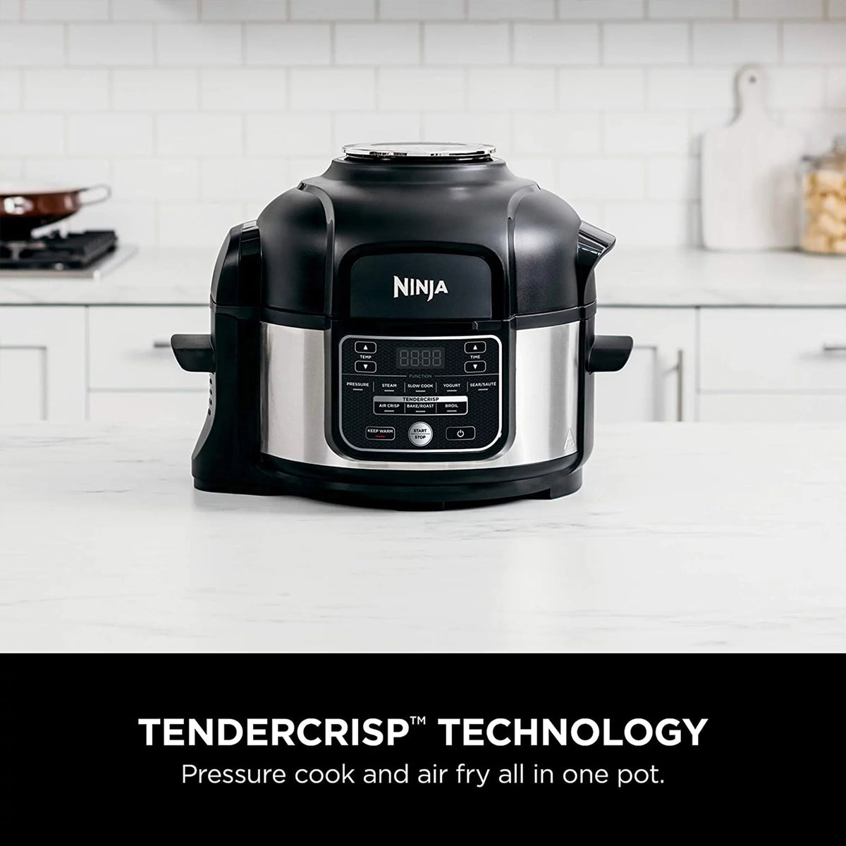 9 in 1 Pressure Cooker and Air Fryer with Nesting Rack, Silver I7336