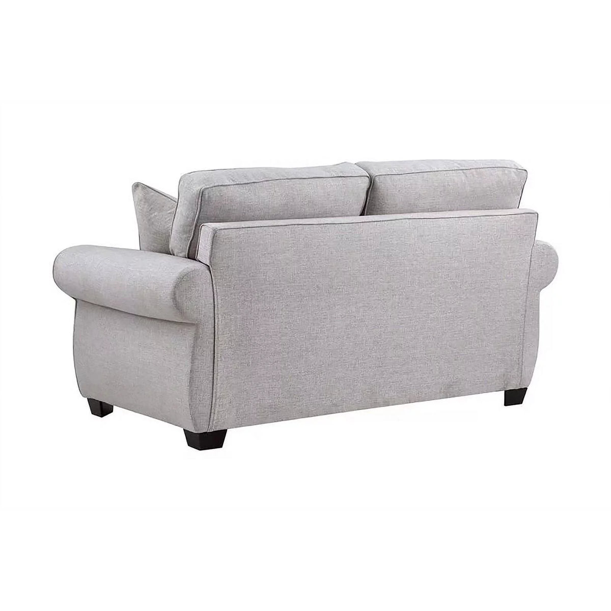 Cream Fabric Loveseat with Rolled Arms J630