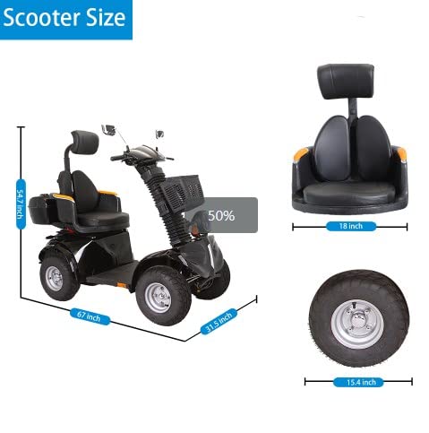 3-Speed Electric Mobility Scooter with 1000w N447297