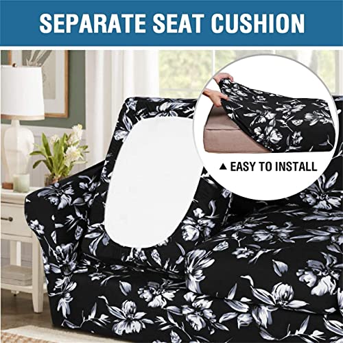 4 Pieces Floral Stretch Sofa Slipcover O173