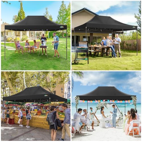 10x20 Pop up Canopy Tent with 6 Sidewalls and Roller Bag E34868