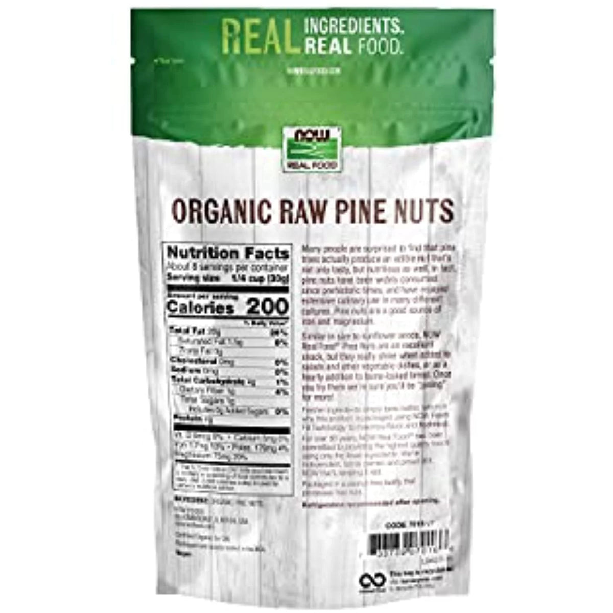 Certified Organic Pine Nuts, 8-Ounce I455