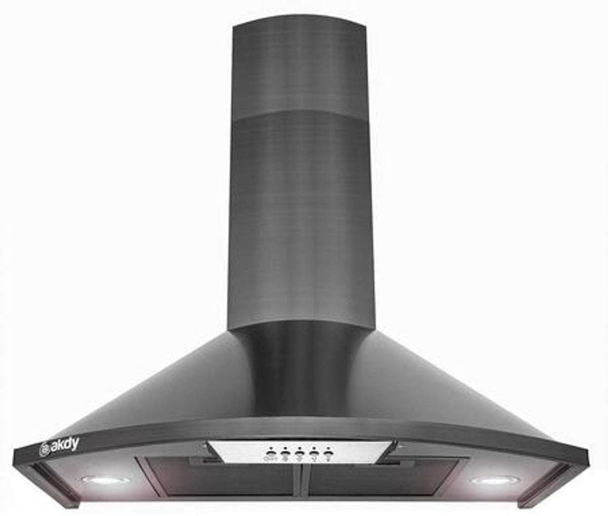 30" Wall Mount Range Hood with Mesh Filters LED Lighting in Black Stainless Steel M74647