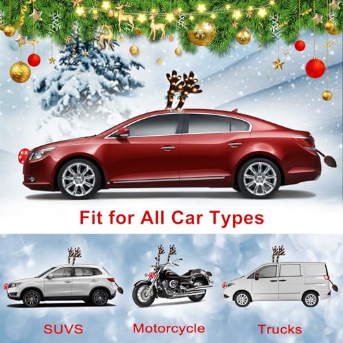 Christmas Car Reindeer Antlers Decoration Kit with Jingle Bells Z459