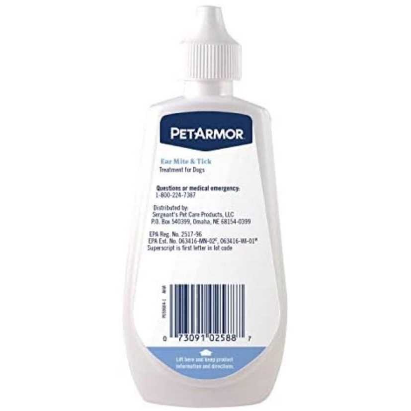 Ear Mite & Tick Treatment for Dogs H610119