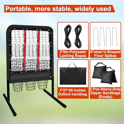 9 Hole Pitching Net with Strike Zone and Handbag V1259