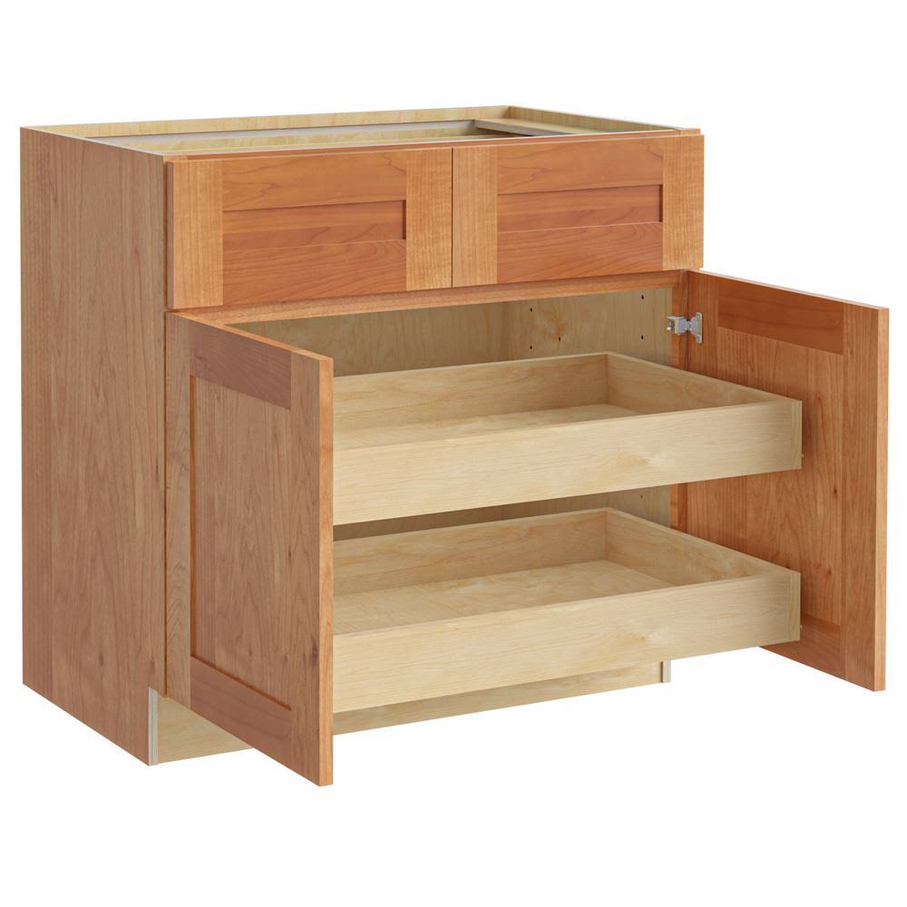 Plywood Shaker Base Kitchen Cabinet 2 Rollouts Soft Close E9535