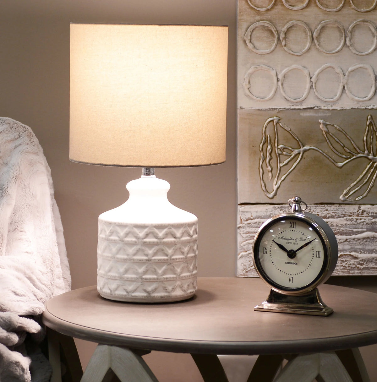 Ceramic Table Lamp with LED Bulb U204578
