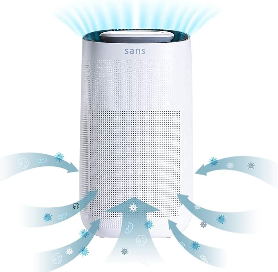 HEPA 13 Air Purifier with pre-filter, activated carbon, UV-C light Q449
