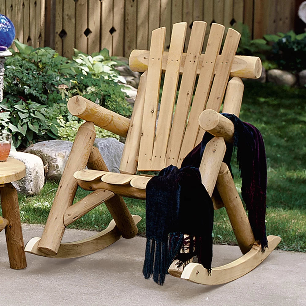 Cedar Log Rocking Chair T114055