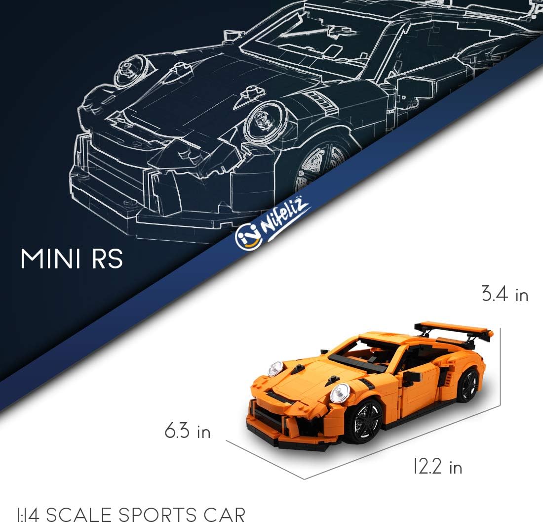 1:14 Scale Sports Car Building Blocks Set 1072 Pcs O70768