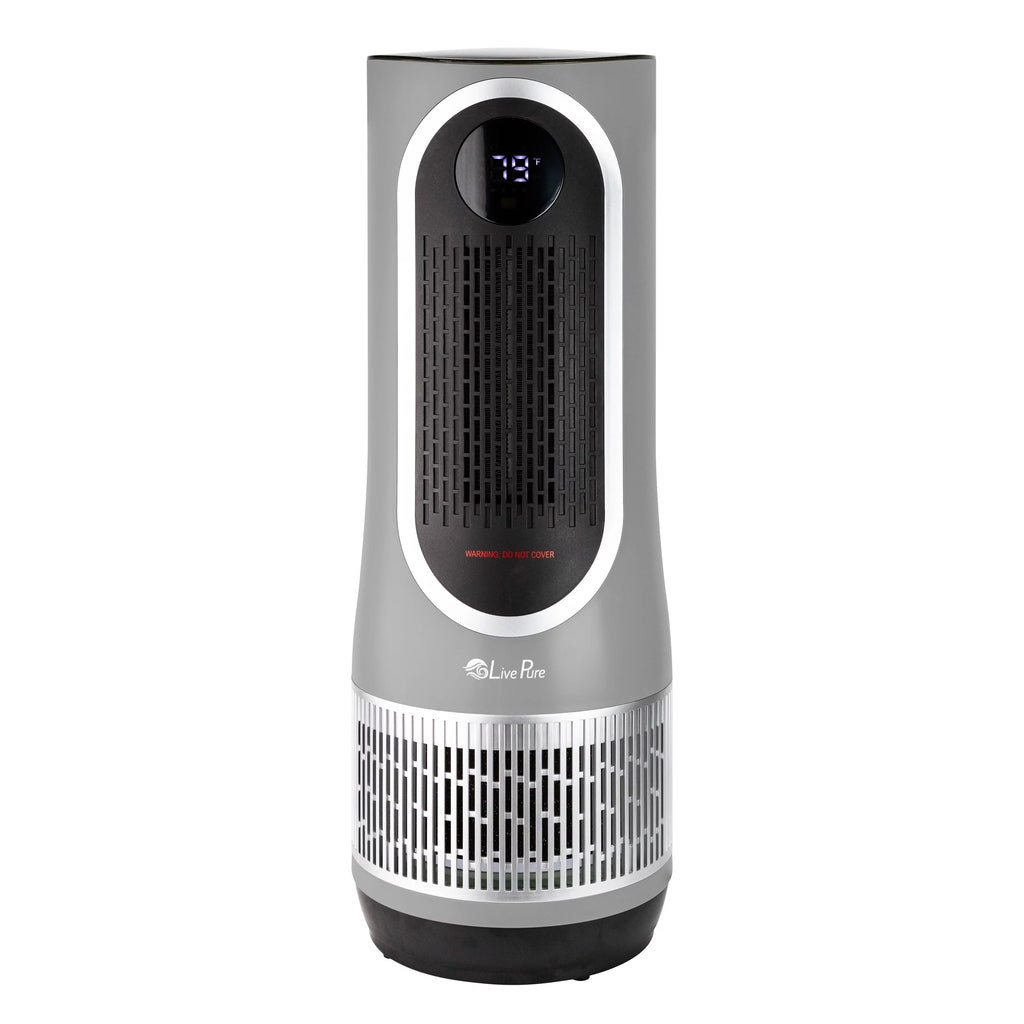 Gray 2 in 1 Air Purifier & Heater with HEPA Filtration K11703