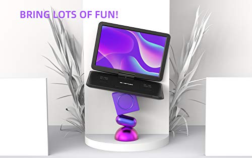 17.5" Portable DVD Player with 15.6" HD Screen, 6 Hours Rechargeable Battery, Black T37494