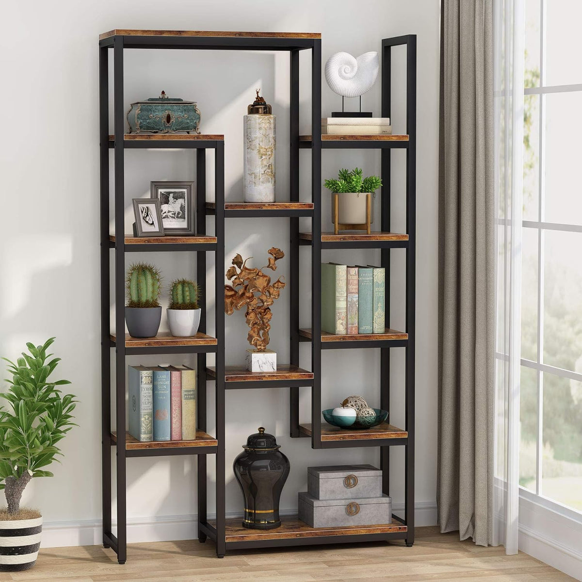 6-Tier 70.9 inch Tall Bookshelf N16290
