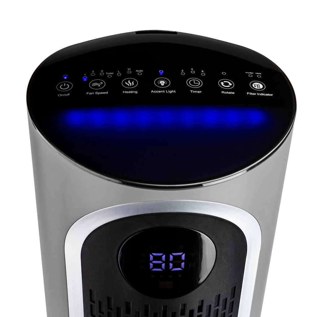 Gray 2 in 1 Air Purifier & Heater with HEPA Filtration K11703