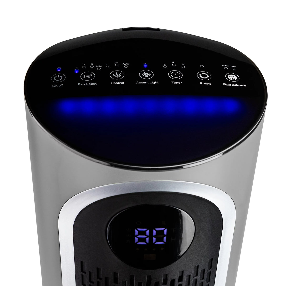 Gray 2 in 1 Air Purifier & Heater with HEPA Filtration K11703