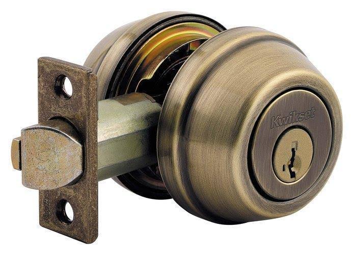 Antique Brass Single Cylinder Deadbolt I734