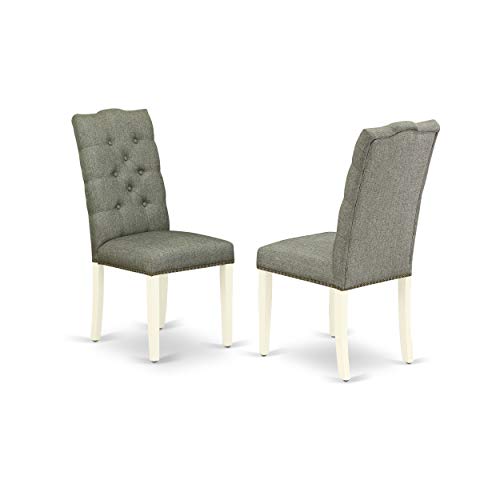 7 Piece Dining Set with Rectangle Table and 6 Gray Fabric Upholstered Chairs X916
