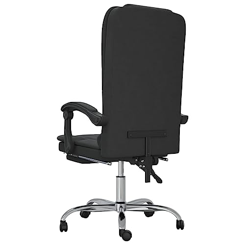 Black Velvet Massage Reclining Office Chair R1703