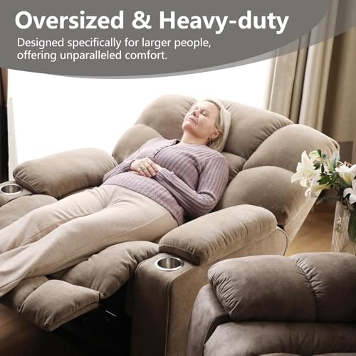 Oversized Power Lift Recliner Chair Brown P798112
