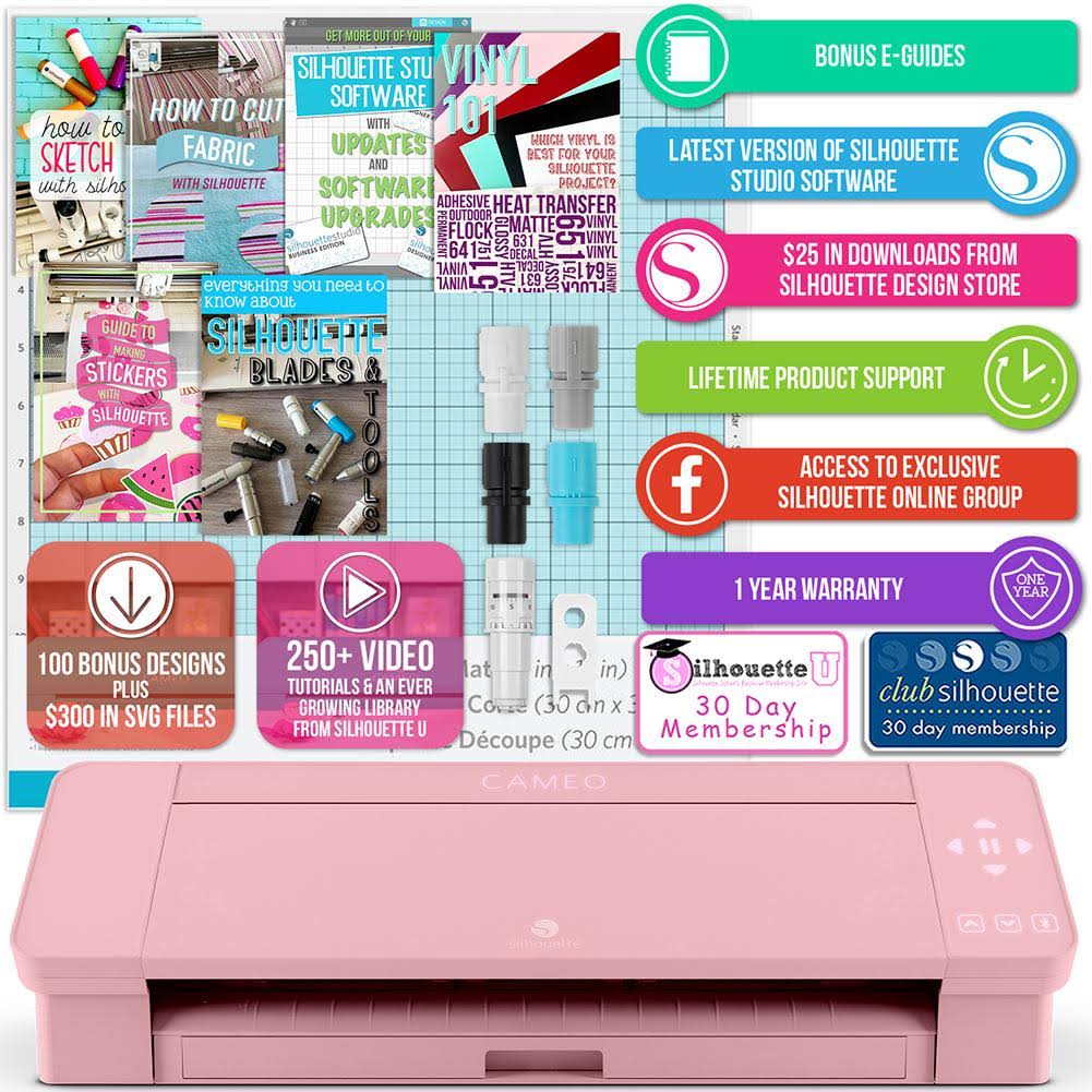 Blush Pink Cameo 4 with 26 Glossy Sheets, Guides, and 24 Sketch Pens H770903