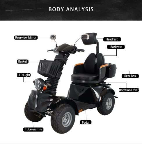 3-Speed Electric Mobility Scooter with 1000w N447297