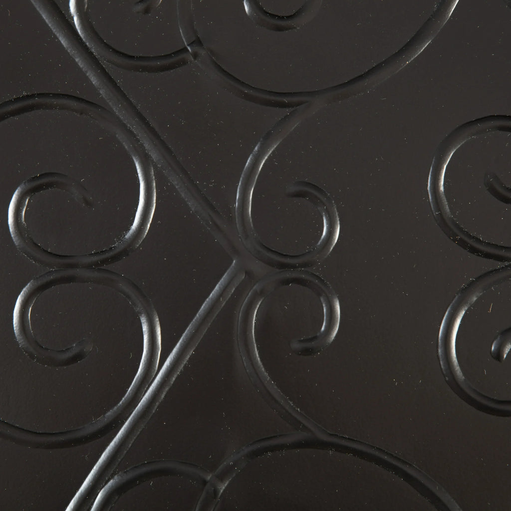 Black Metal Boot Tray with Coir Insert N5098