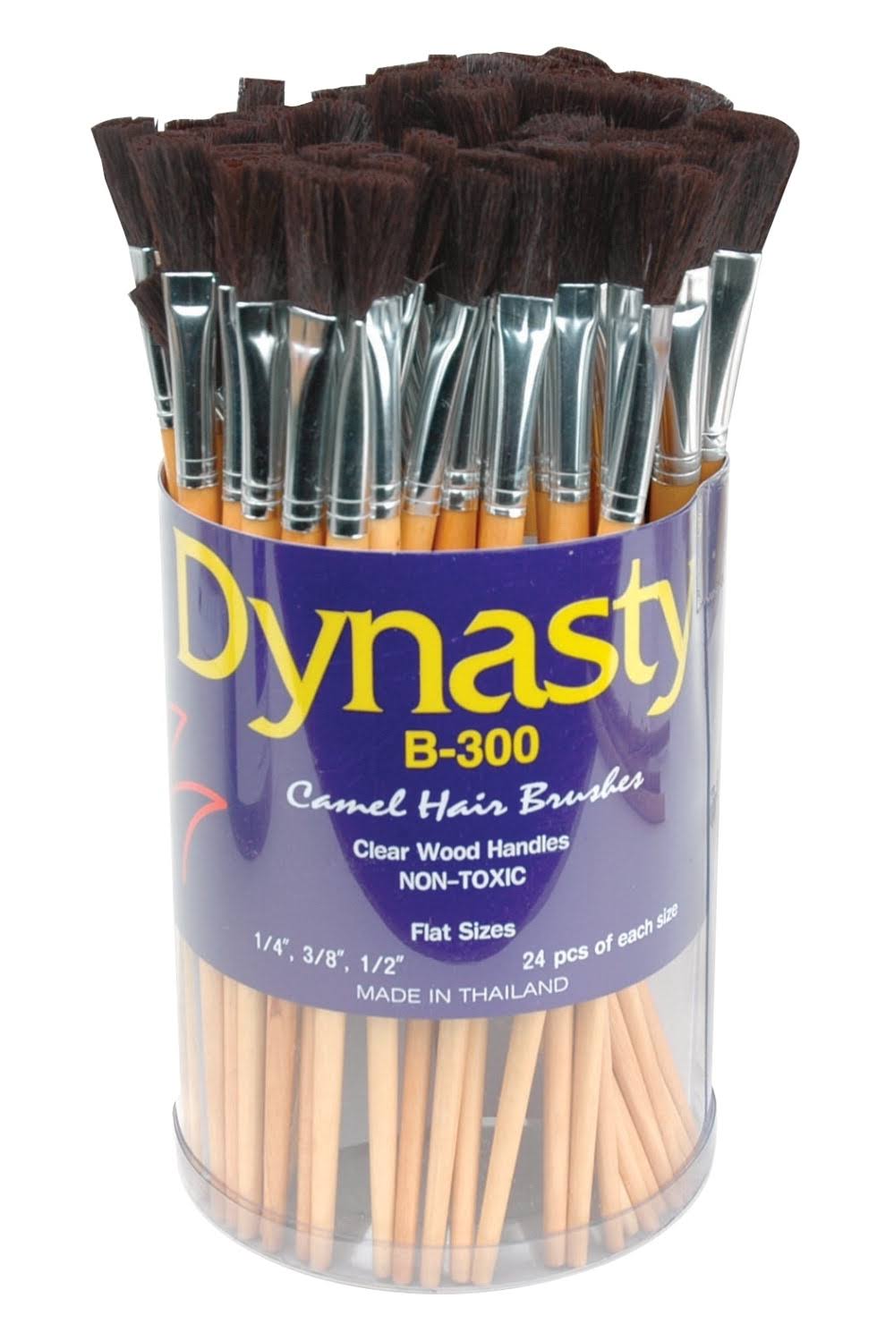 Camel Hair Flat Brushes Canister of 72 V491
