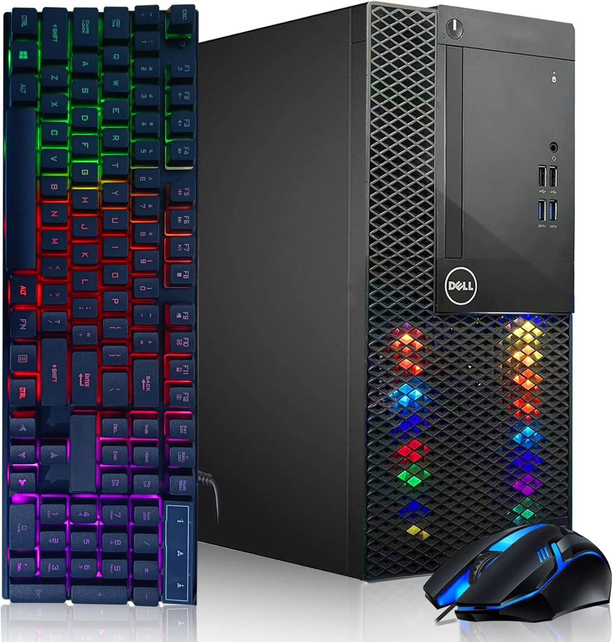 RGB Gaming PC Desktop Computer W7086