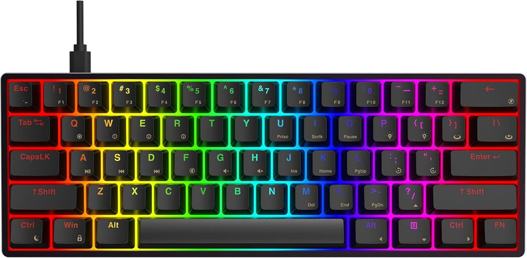 61 Keys Aluminum Hot Swappable RGB Mechanical Gaming Keyboard W187831