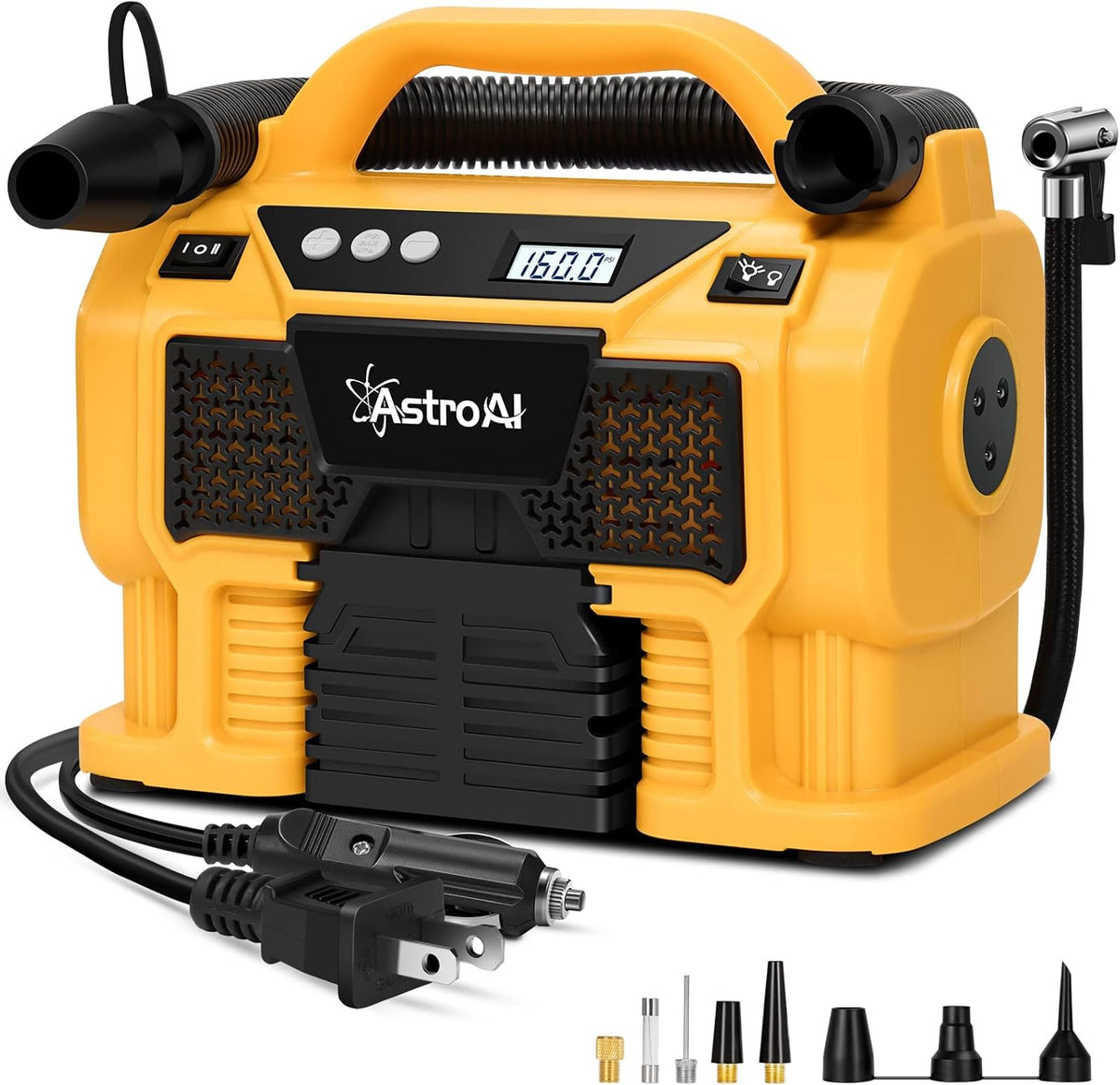 Portable Cordless Tire Inflator 160 PSI with LCD Pressure Gauge D634923