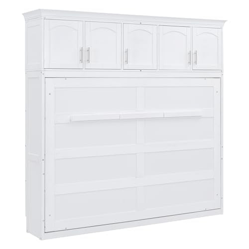 Grey Full Size Solid Wood Murphy Bed A107703