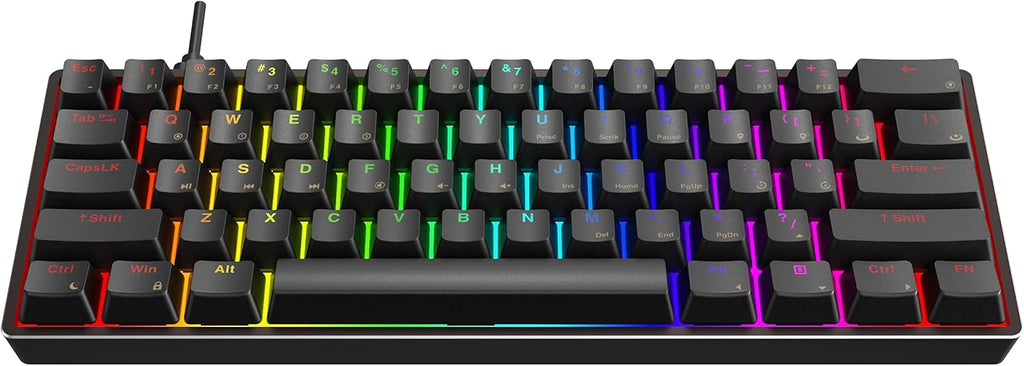 61 Keys Aluminum Hot Swappable RGB Mechanical Gaming Keyboard W187831
