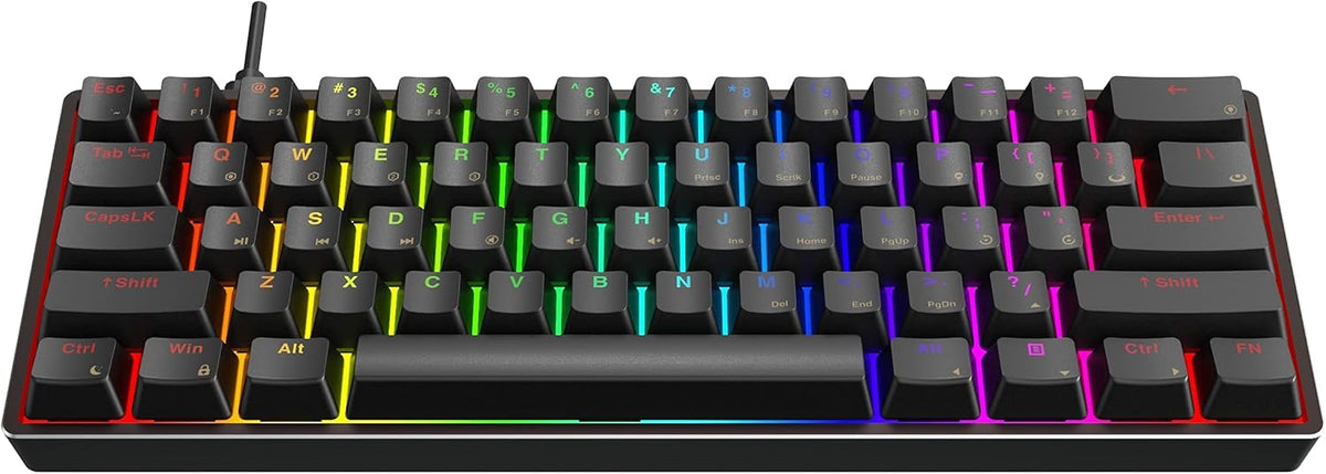 61 Keys Aluminum Hot Swappable RGB Mechanical Gaming Keyboard W187831
