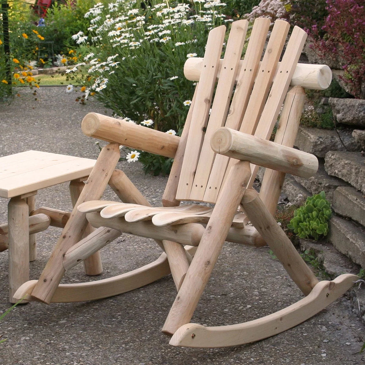 Cedar Log Rocking Chair T114055
