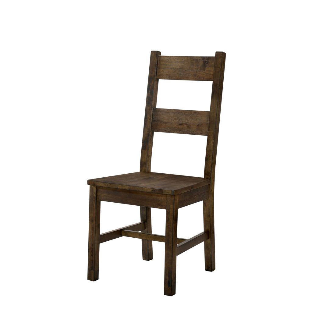 Rustic Oak Dining Chairs Set of 2 V5388