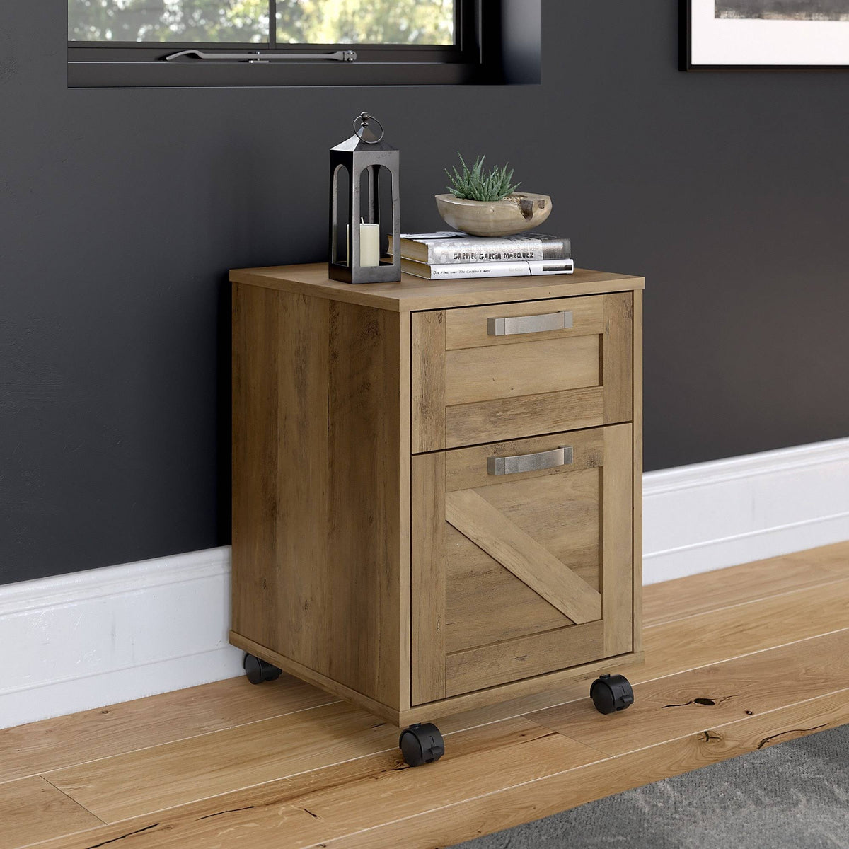 2 Drawer Mobile File Cabinet W1281
