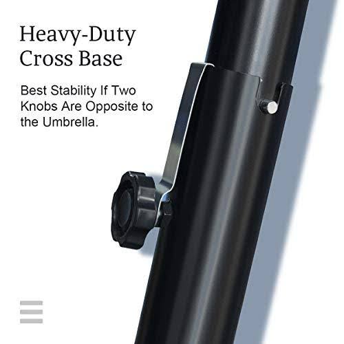 10ft Patio Offset Cantilever Umbrella with Crank & Cross Base M45013