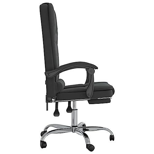 Black Velvet Massage Reclining Office Chair R1703