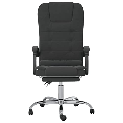 Black Velvet Massage Reclining Office Chair R1703