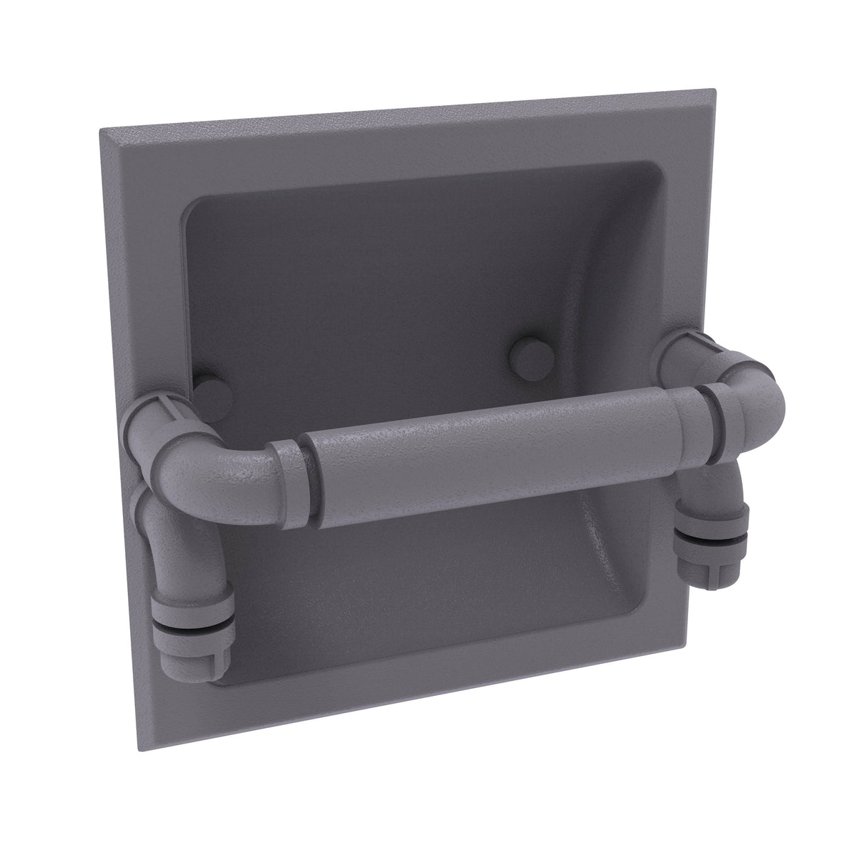 Matte Gray Recessed Toilet Paper Holder X6015